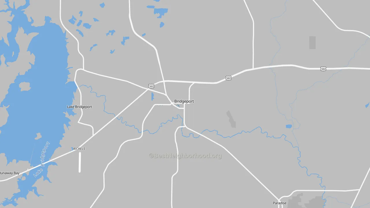 Transit Grade map of Bridgeport, TX