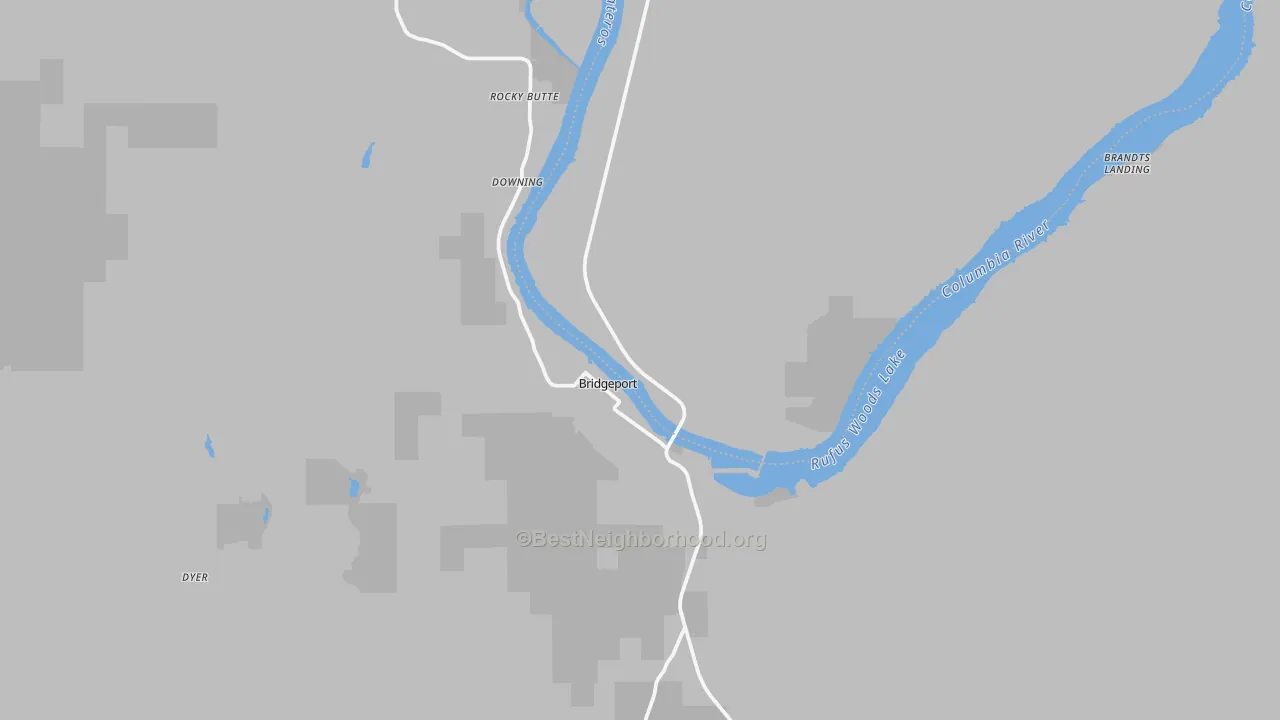 Transit Grade map of Bridgeport, WA