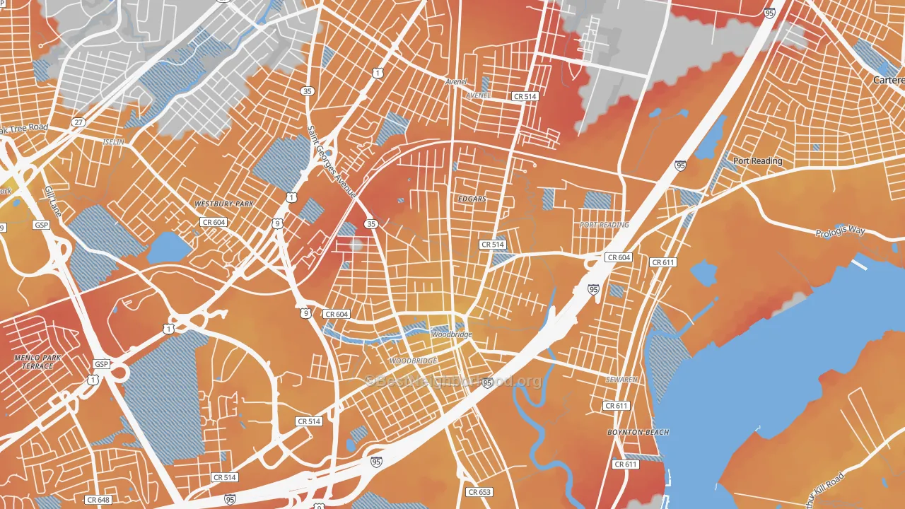 Transit Grade map of Bridgeton, Woodbridge, NJ
