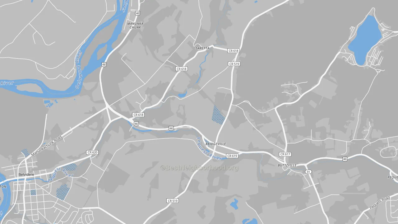 Transit Grade map of Bridgeville, NJ
