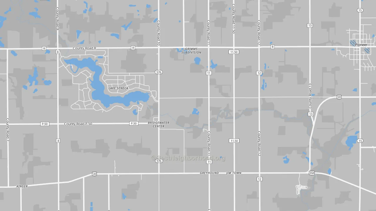 Transit Grade map of Bridgewater Center, OH