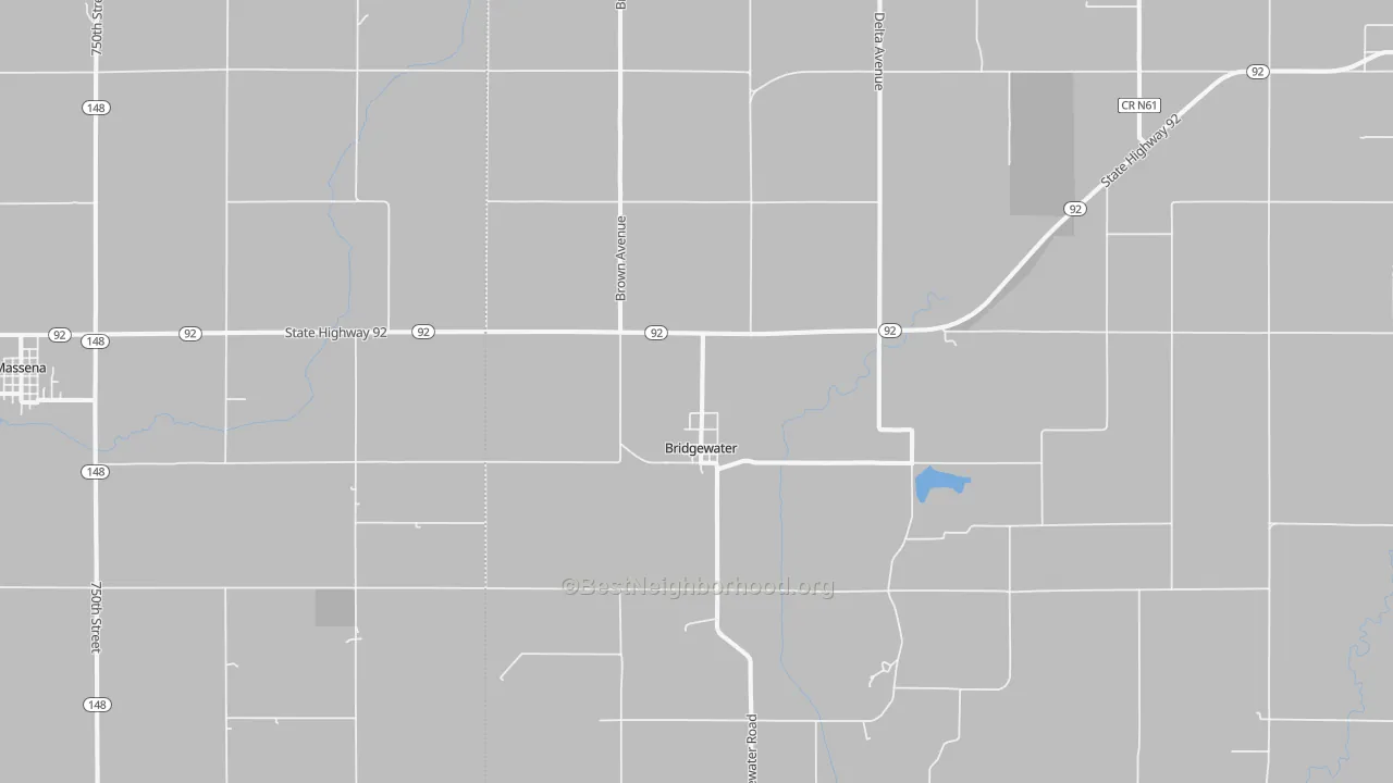 Transit Grade map of Bridgewater, IA