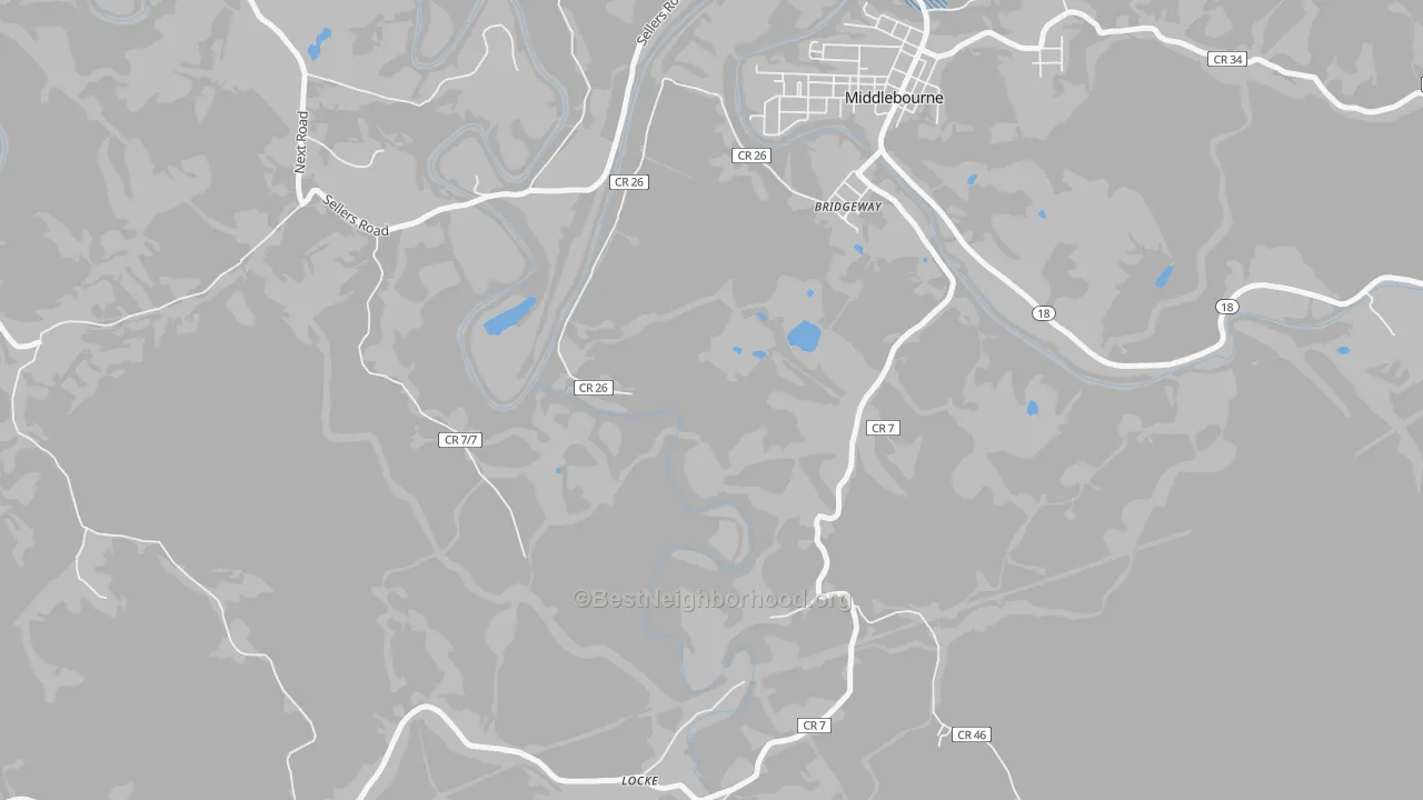 Transit Grade map of Bridgeway, WV