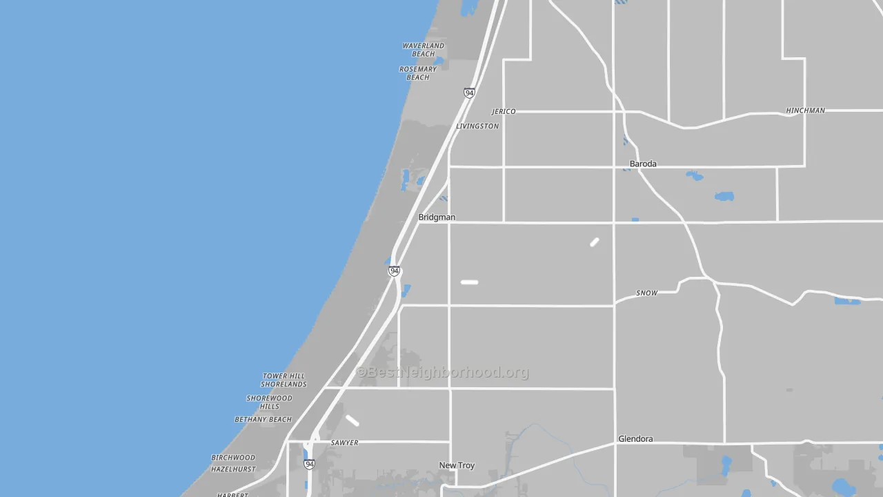 Transit Grade map of Bridgman, MI