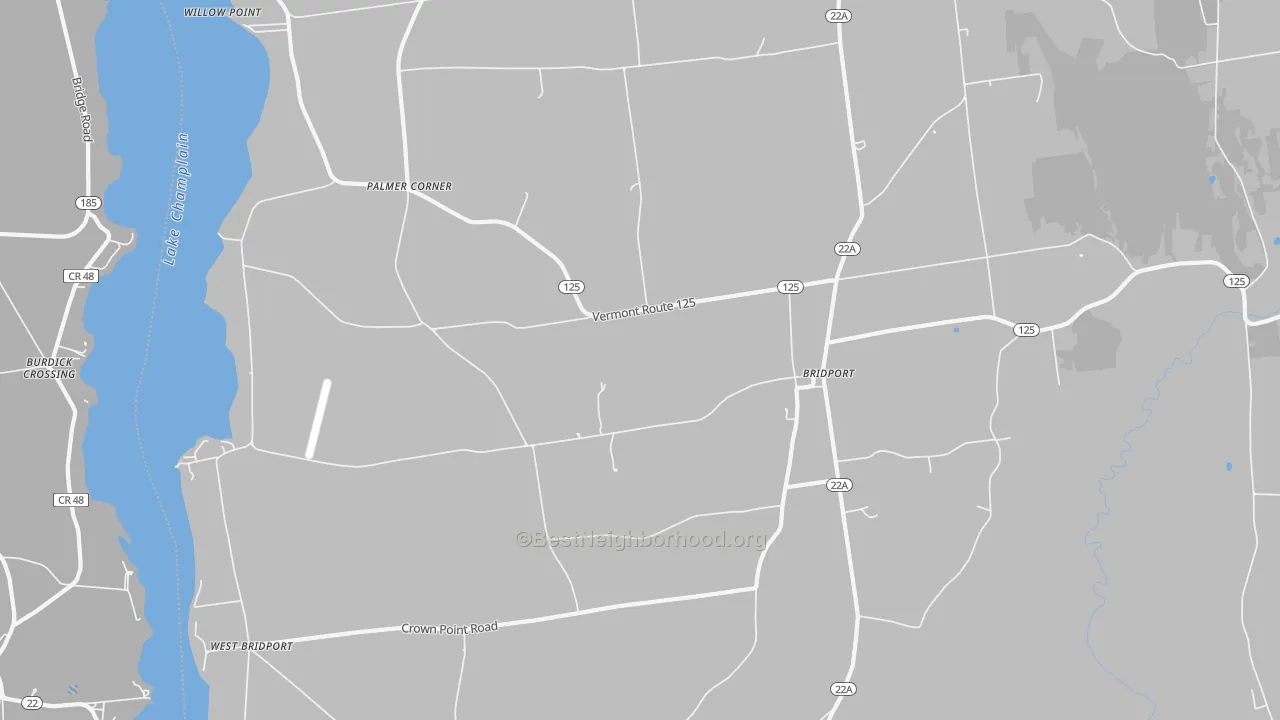 Transit Grade map of Bridport, VT