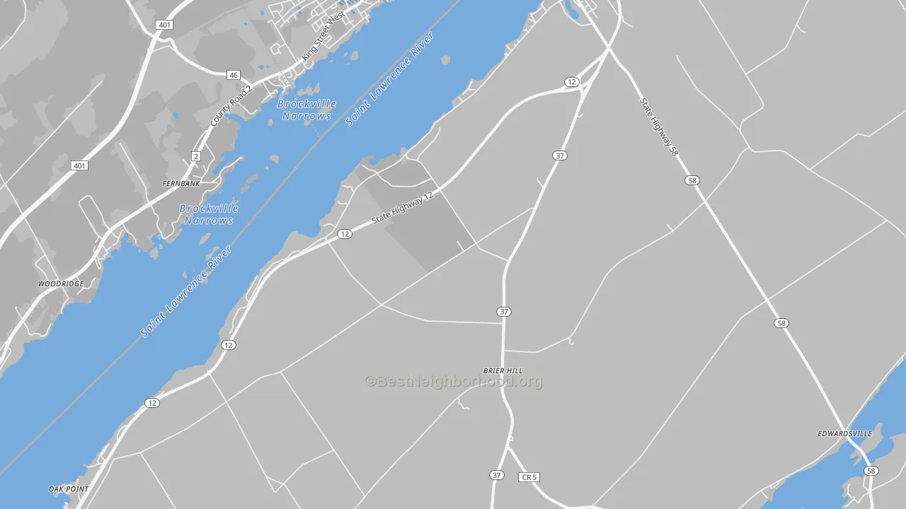 Transit Grade map of Brier Hill, NY