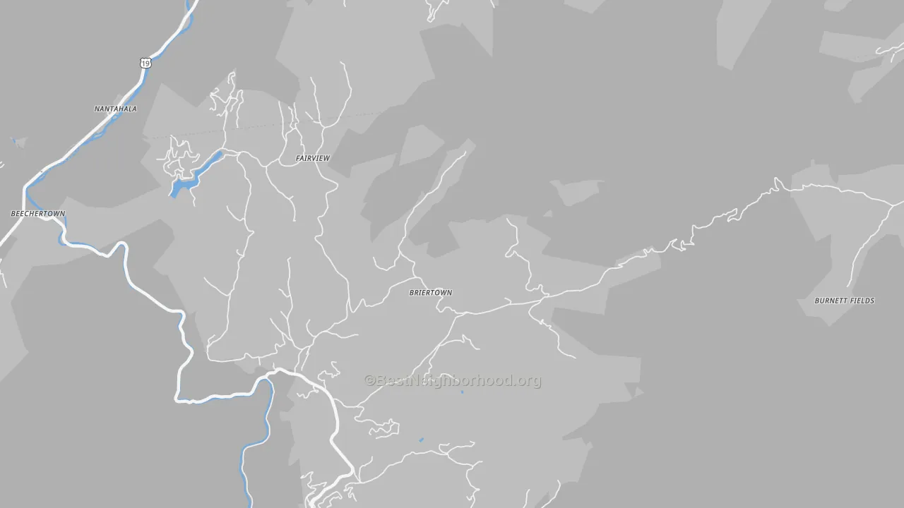 Transit Grade map of Briertown, NC