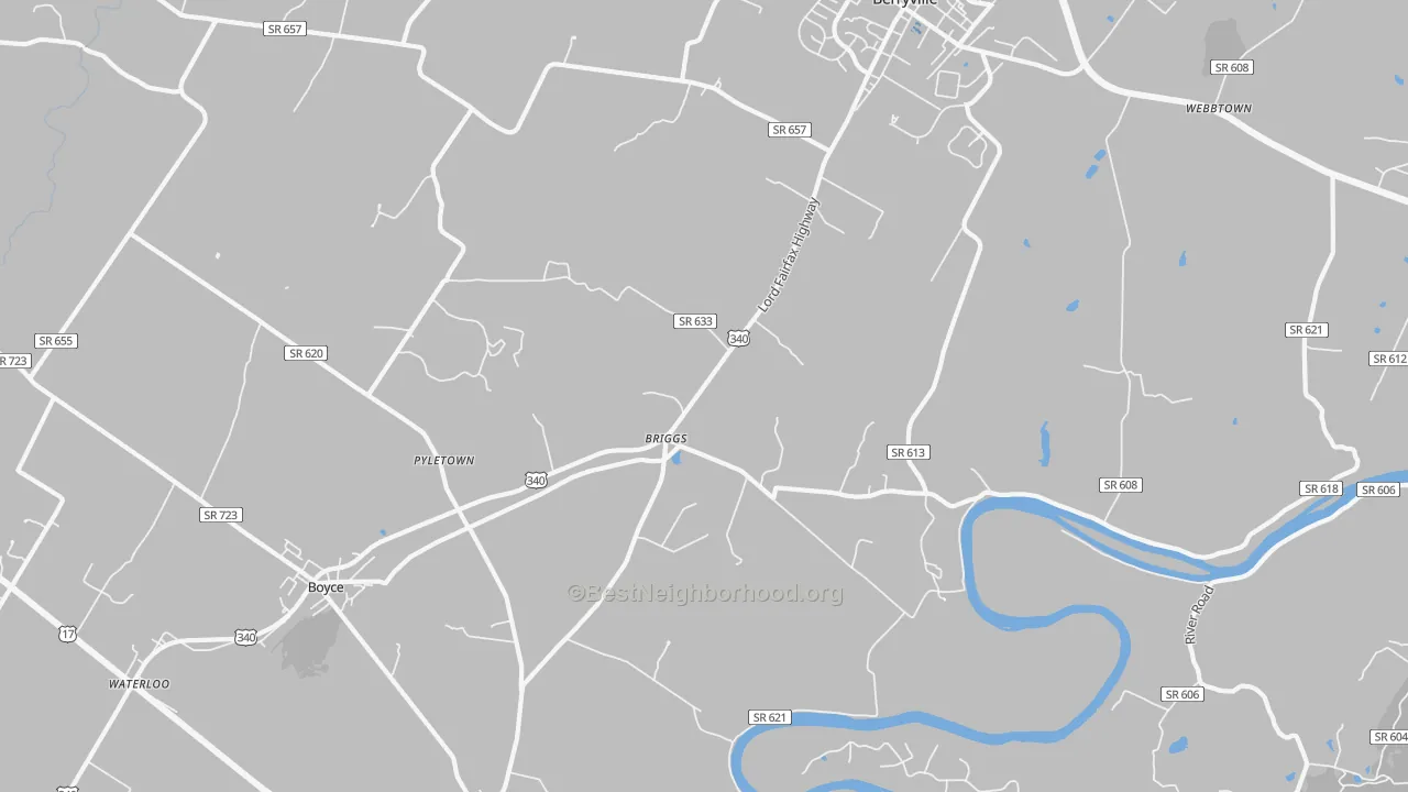 Transit Grade map of Briggs, VA