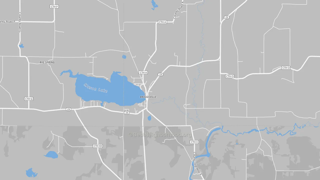 Transit Grade map of Briggsville, WI