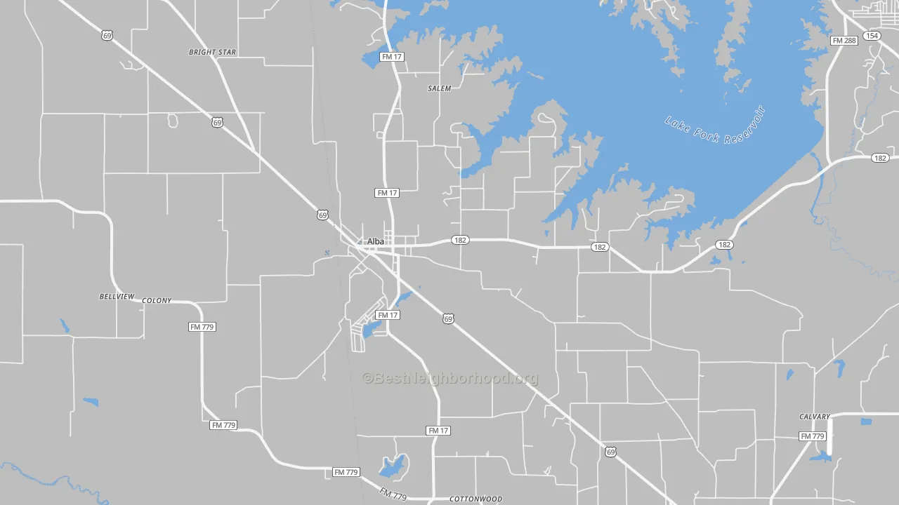 Transit Grade map of Bright Star, TX