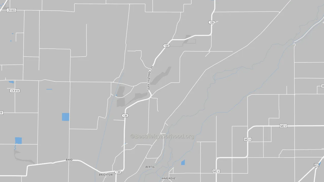 Transit Grade map of Brighton, AR