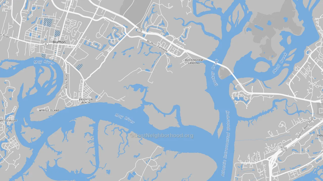 Transit Grade map of Brighton Beach, SC