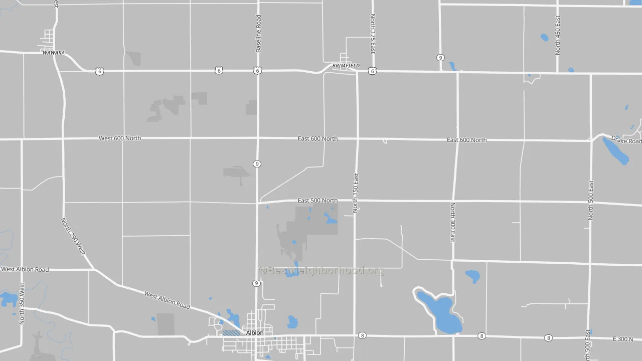 Transit Grade map of Brimfield, IN