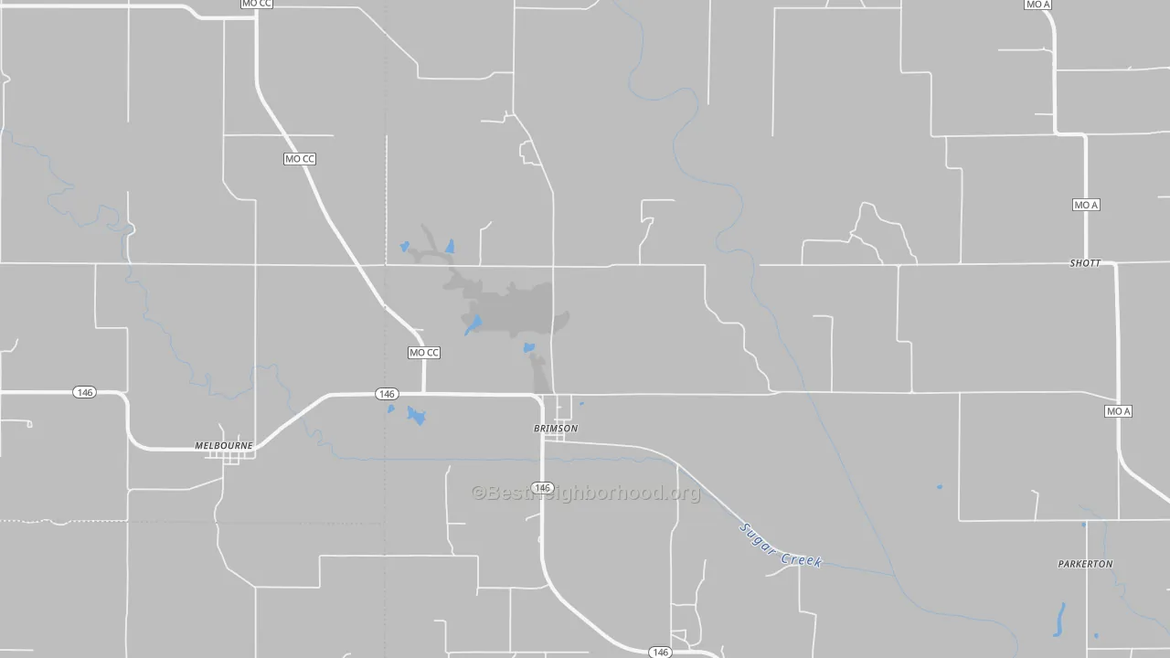 Transit Grade map of Brimson, MO