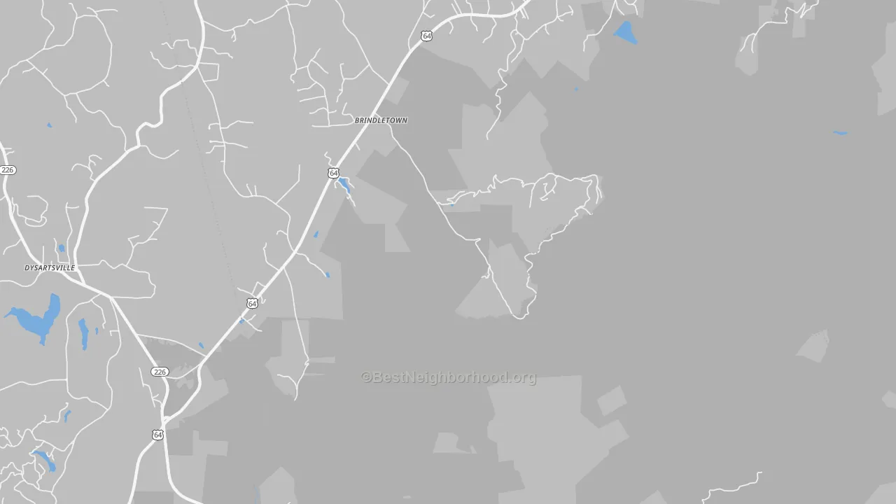 Transit Grade map of Brindle Town, NC