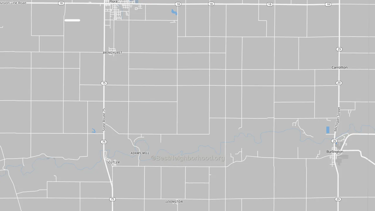 Transit Grade map of Bringhurst, IN