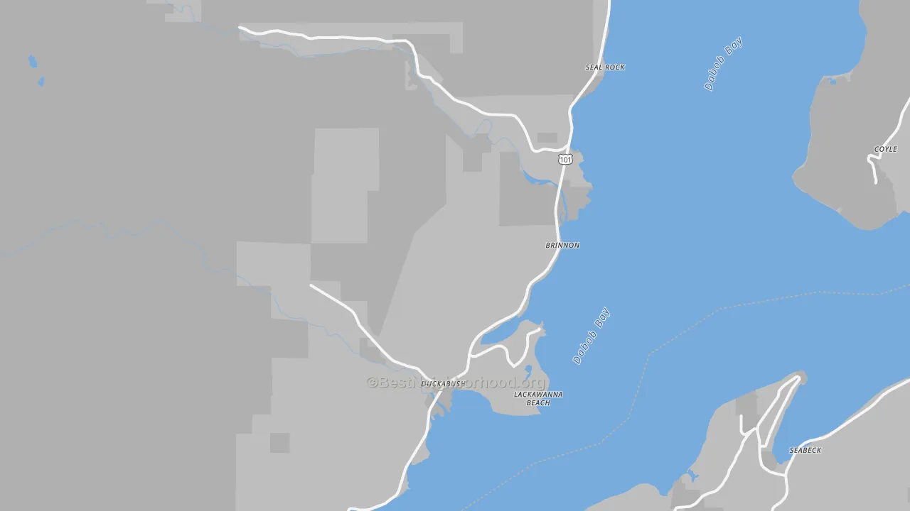 Transit Grade map of Brinnon, WA