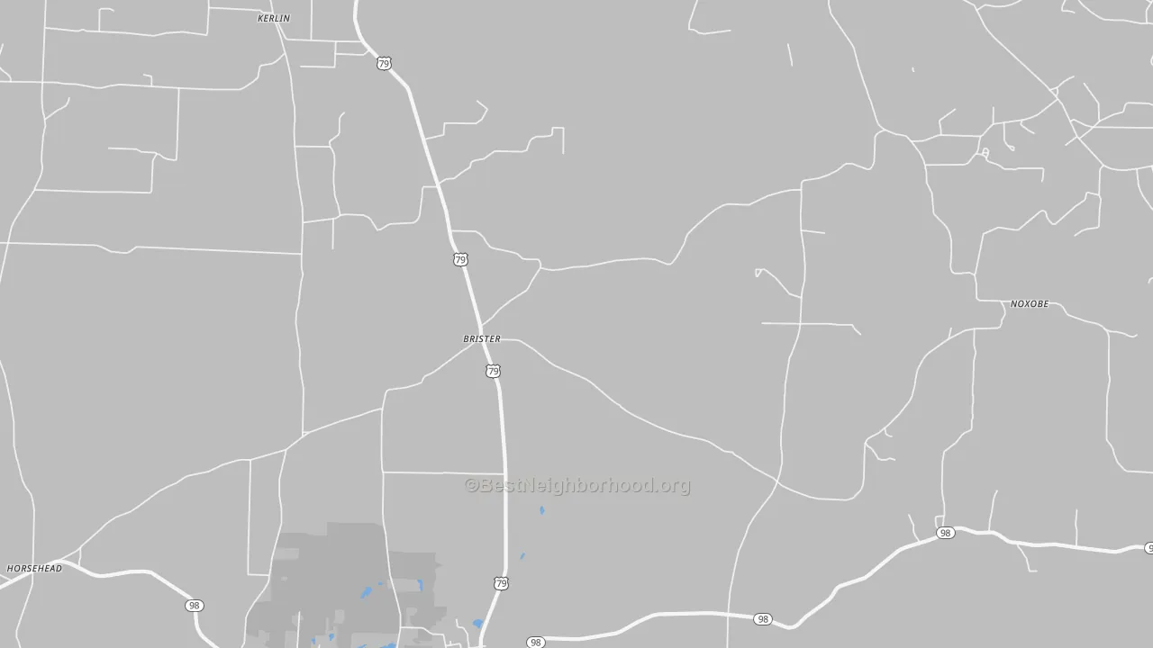 Transit Grade map of Brister, AR