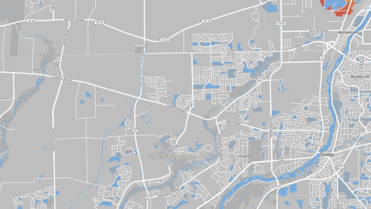 Transit Grade map of Bristol, IL