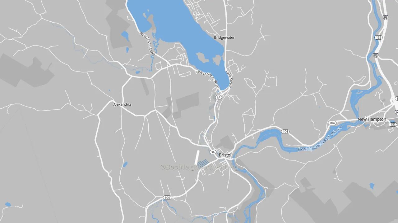 Transit Grade map of Bristol, NH