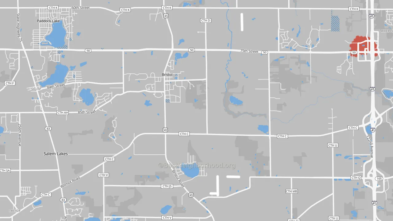 Transit Grade map of Bristol, WI