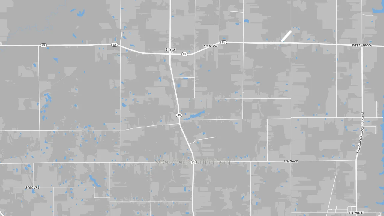 Transit Grade map of Bristolville, OH