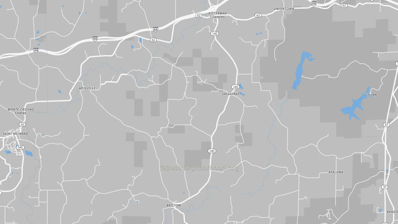 Transit Grade map of Bristow, IN