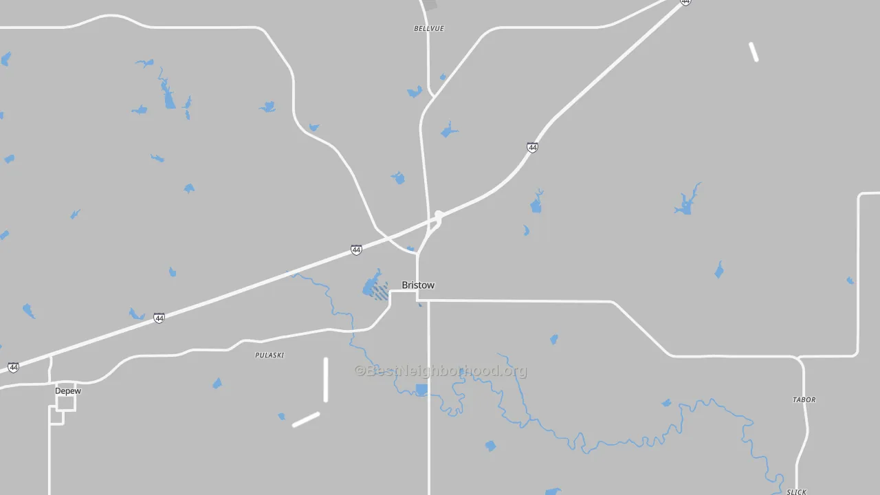 Transit Grade map of Bristow, OK