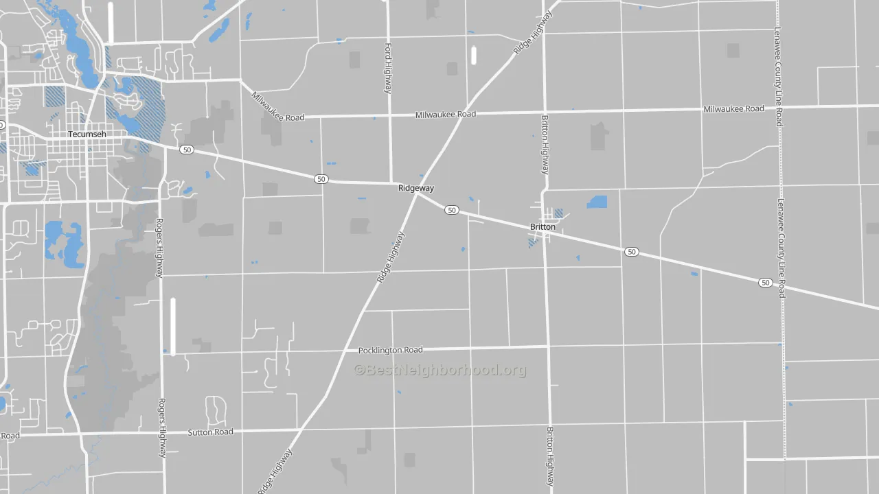 Transit Grade map of Britton, MI
