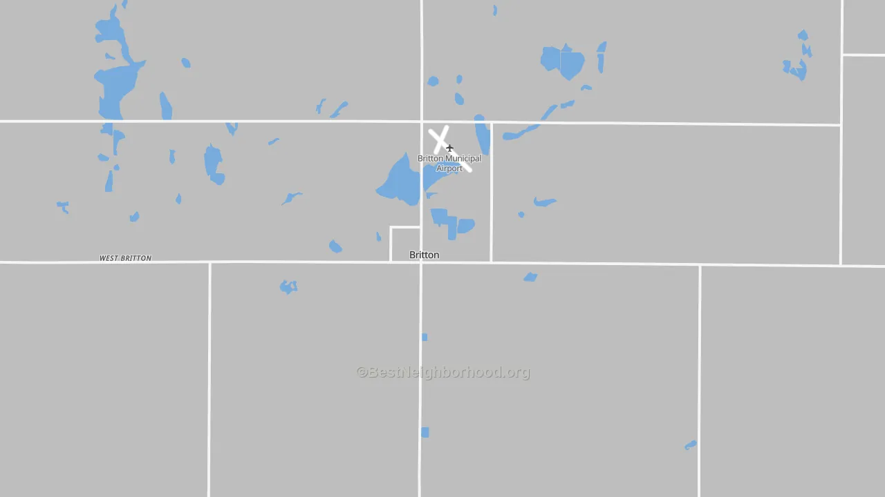 Transit Grade map of Britton, SD