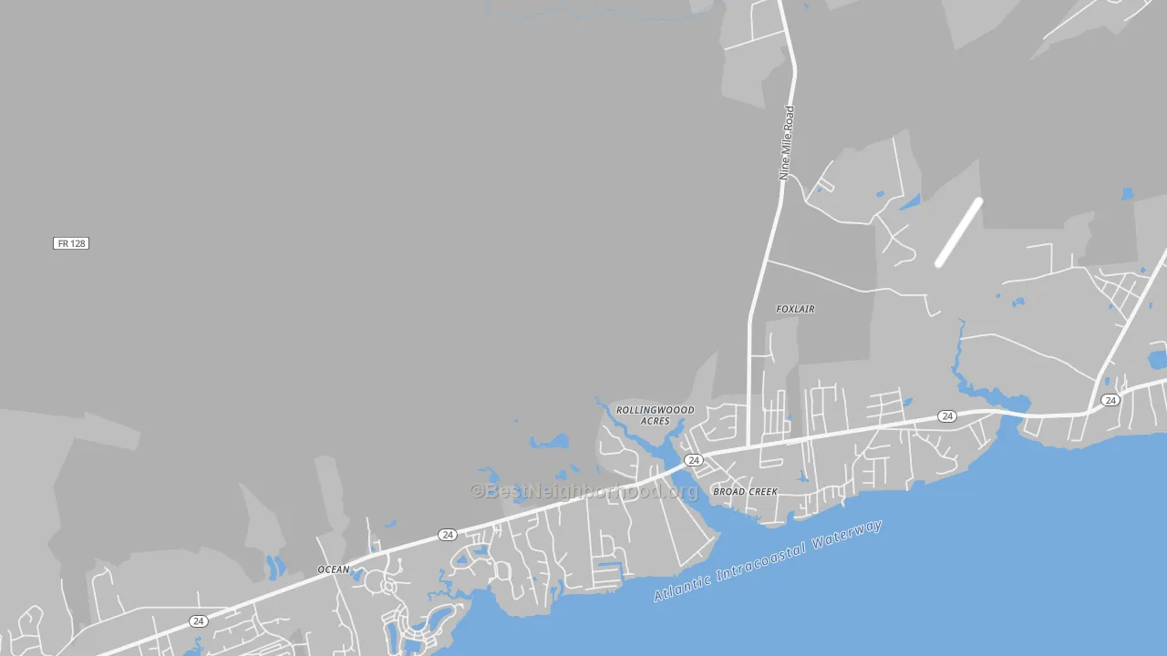 Transit Grade map of Broad Creek, NC