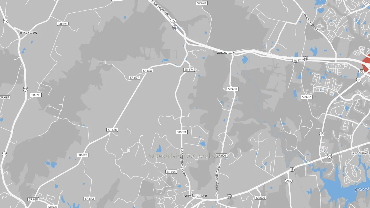 Transit Grade map of Broad Run, VA