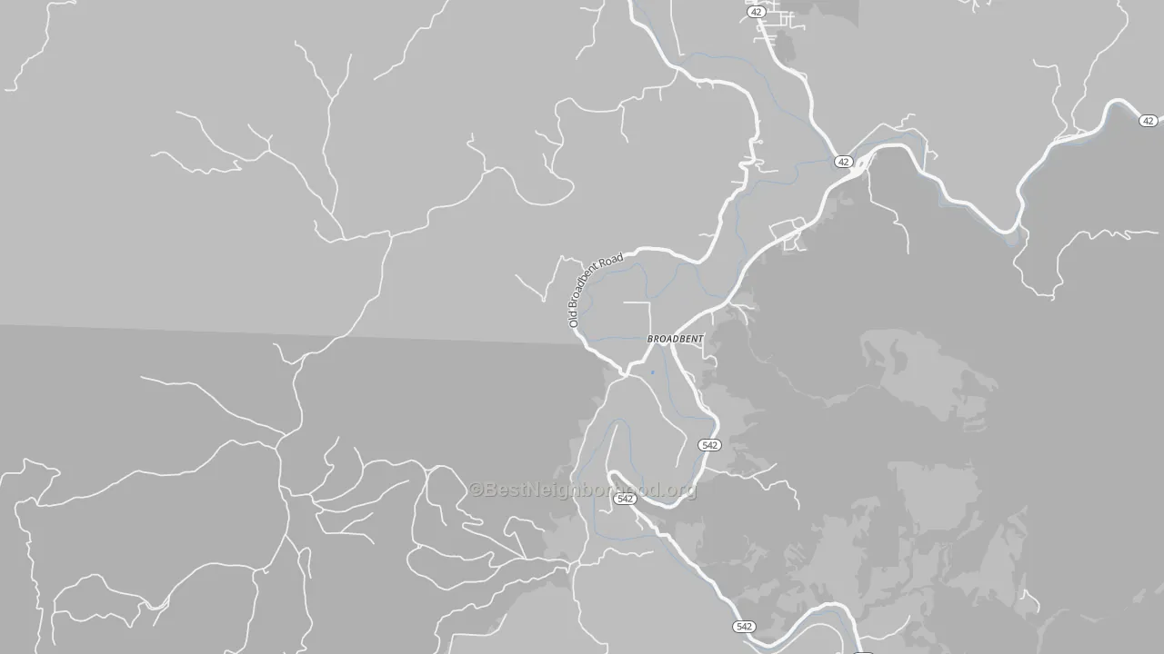 Transit Grade map of Broadbent, OR