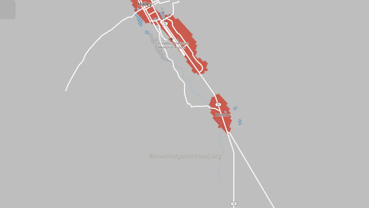 Transit Grade map of Broadford, ID