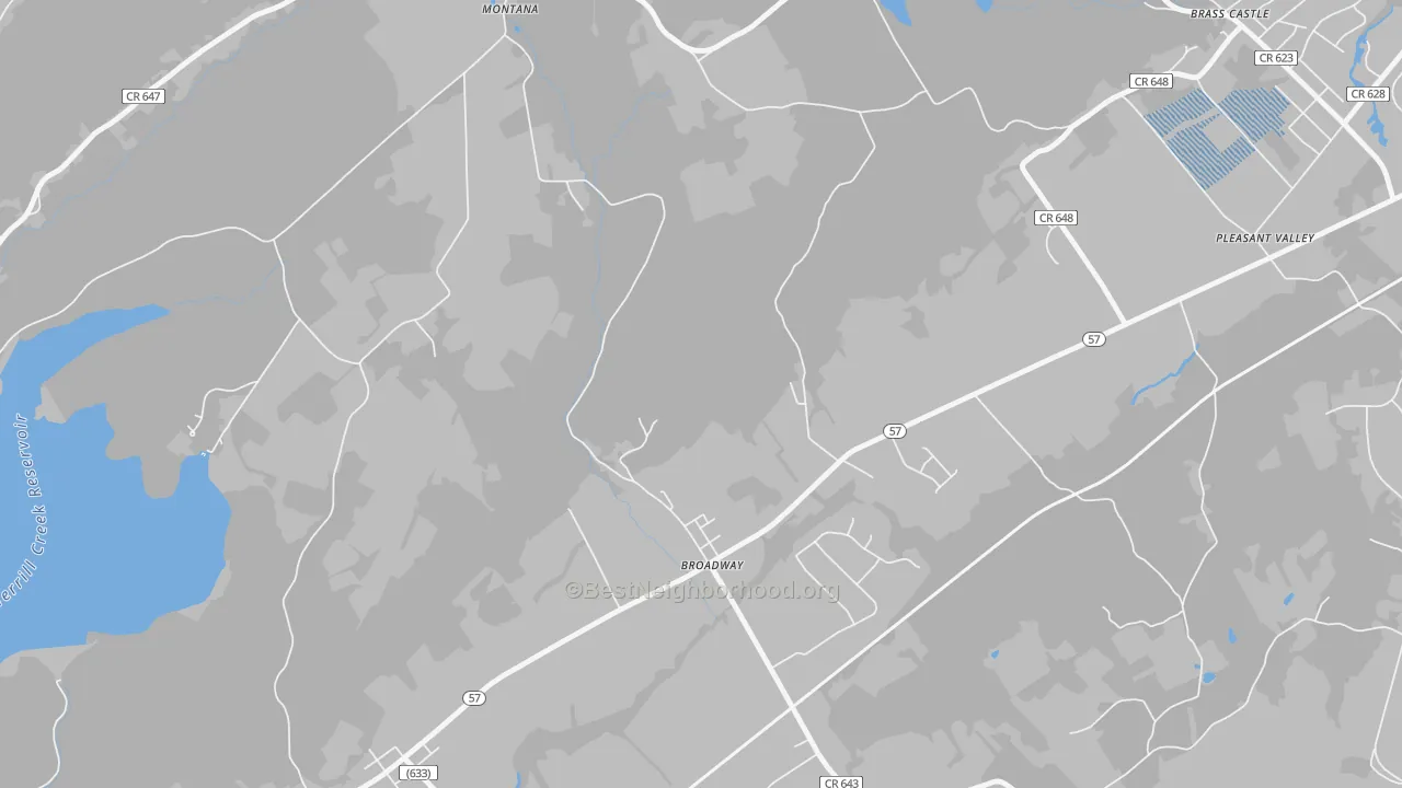 Transit Grade map of Broadway, NJ