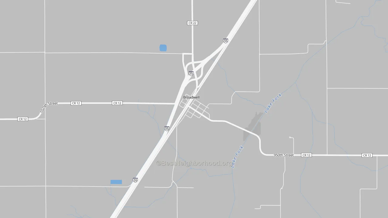 Transit Grade map of Broadwell, IL