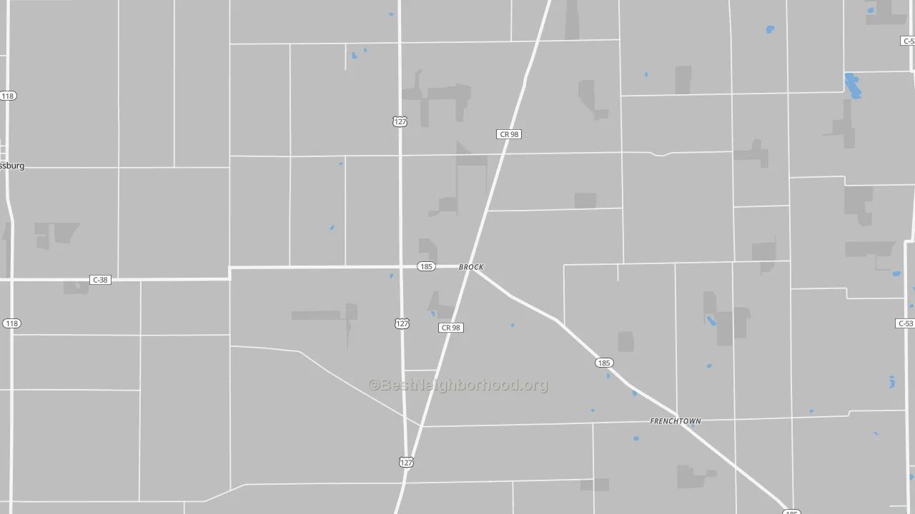 Transit Grade map of Brock, OH