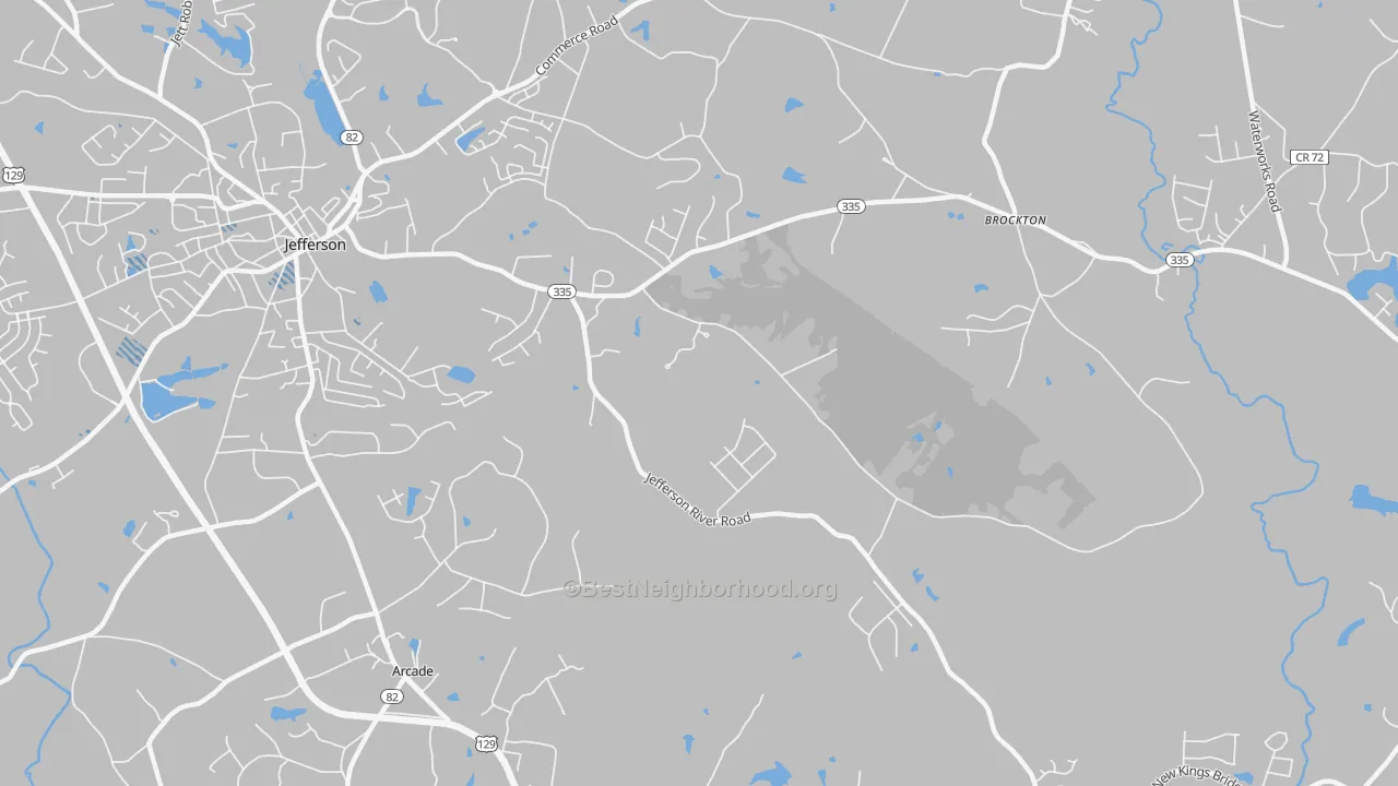 Transit Grade map of Brockton, GA