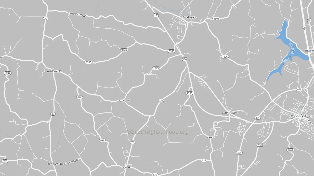 Transit Grade map of Brodhead, KY