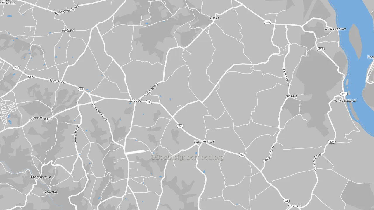 Transit Grade map of Brogue, PA
