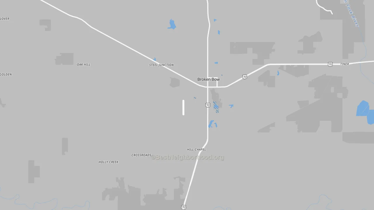 Transit Grade map of Broken Bow, OK