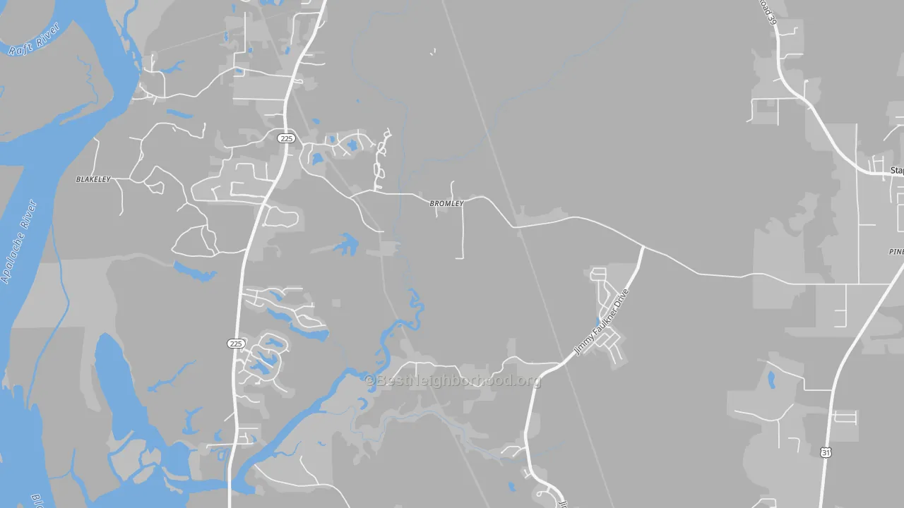 Transit Grade map of Bromley, AL