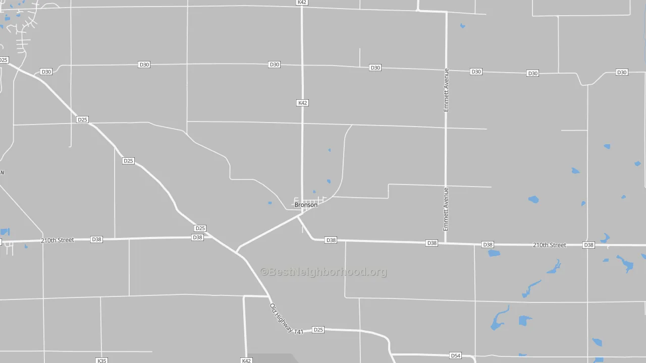 Transit Grade map of Bronson, IA