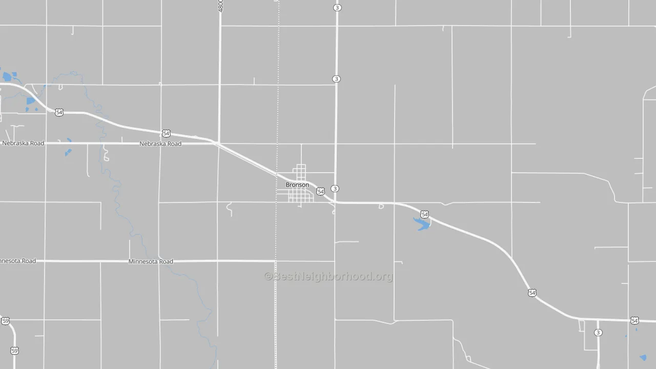 Transit Grade map of Bronson, KS