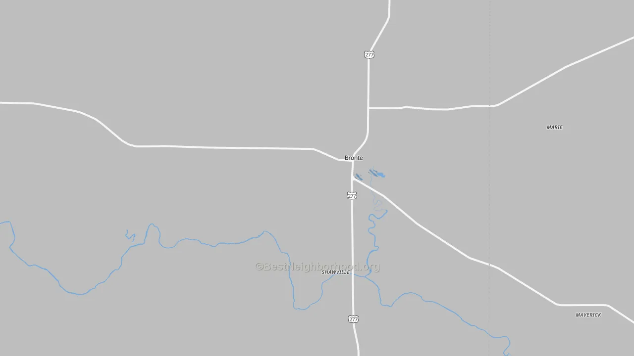Transit Grade map of Bronte, TX