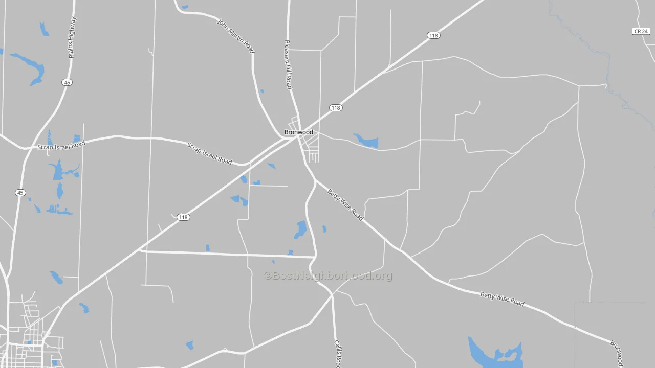 Transit Grade map of Bronwood, GA