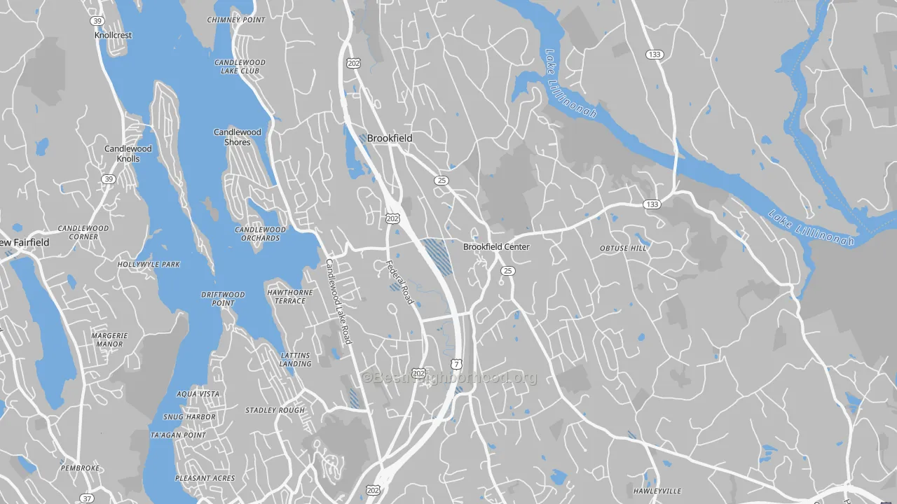 Transit Grade map of Brookfield, CT