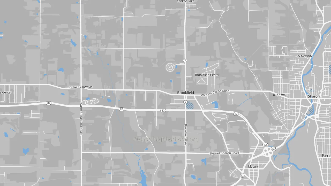 Transit Grade map of Brookfield, OH