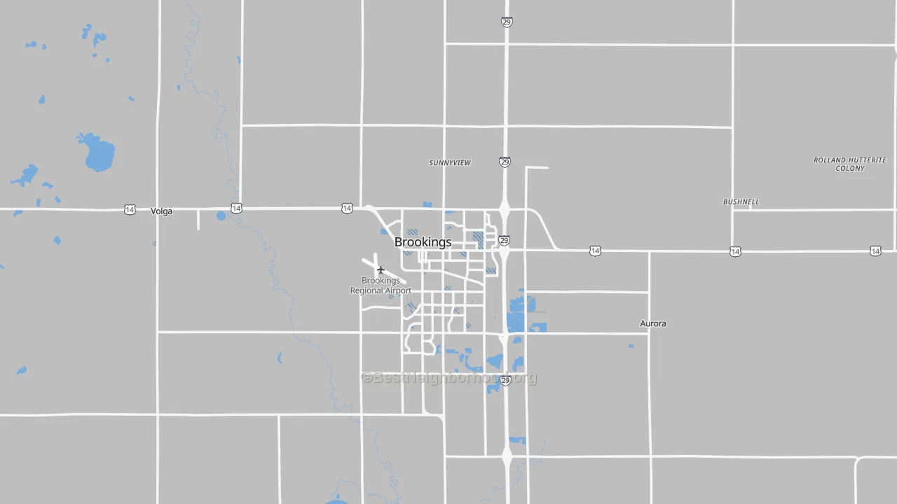 Transit Grade map of Brookings County, SD