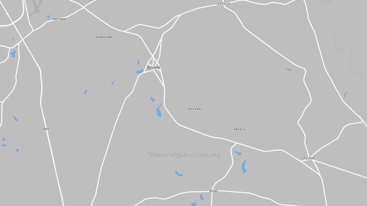 Transit Grade map of Brooklet, GA